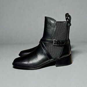 🌻NEW w/box Sam Edelman Black Leather Tanner Ankle Boots Size 7.5